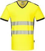 Produktbild Portwest Warnschutz T-shirt PW310, V-Ausschnitt, Grösse XL, gelb/schwarz (XL)