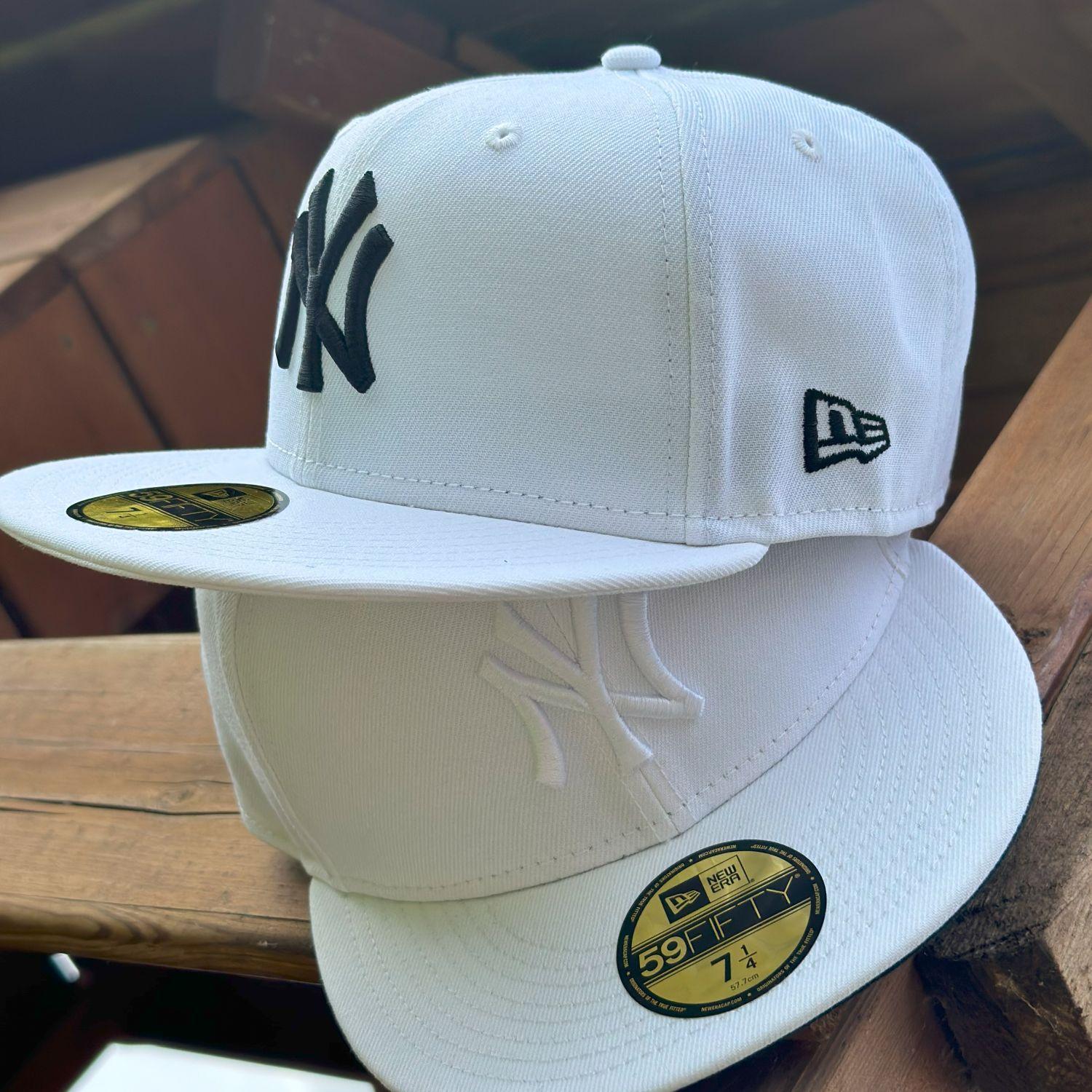 Thumbnail - New Era, Herren, Cap, 59Fifty Fitted Cap - MLB New York Yankees - 7 1/2, Weiss, (7 1/2)