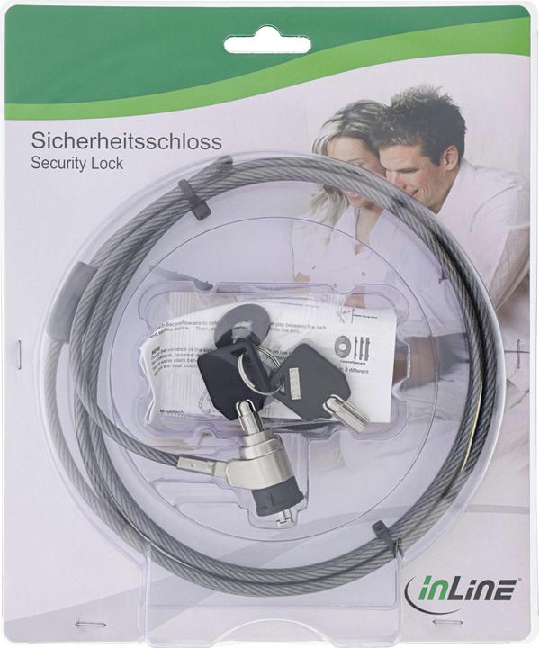 Produktbild InLine ® Notebook Sicherheitsschloss, mit Schlüssel, 4,4mm x 2m