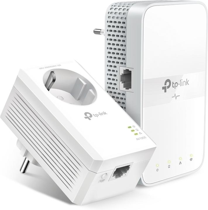 TP-Link AV1000 Gigabit Passthrough Powerline ac Wi-Fi Kit TL-WPA7617 KIT mit TL-PA7017P 10 (1200 Mbit/s)