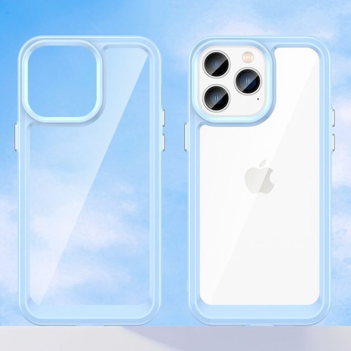 Image du produit Hurtel Outer Space Case iPhone 14 Pro Max étui rigide avec un cadre en gel bleu (Apple iPhone 14 Pro Max)