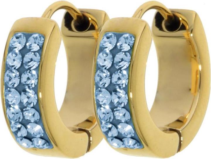Immagine prodotto Bijouteria Orecchini a cerchio larghi (Acciaio inossidabile, Vetro (di orologio), Rivestimento PVD)