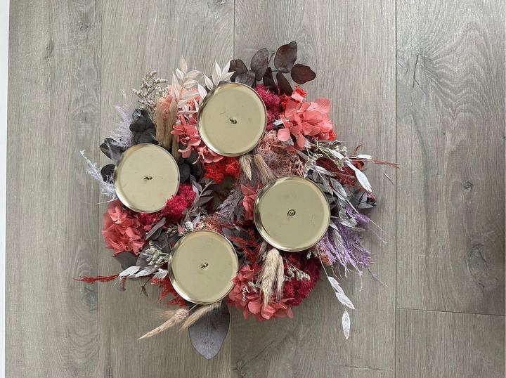 Soli Collection Adventskranz Trockenblumen 30 cm (11 cm, 30 cm)