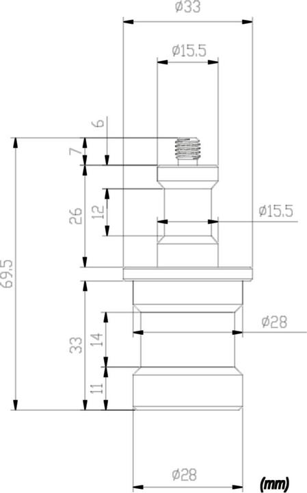 Produktbild Walimex 2x Spigot 28mm (1 1/8") / 16mm (5/8") (Stativadapter)