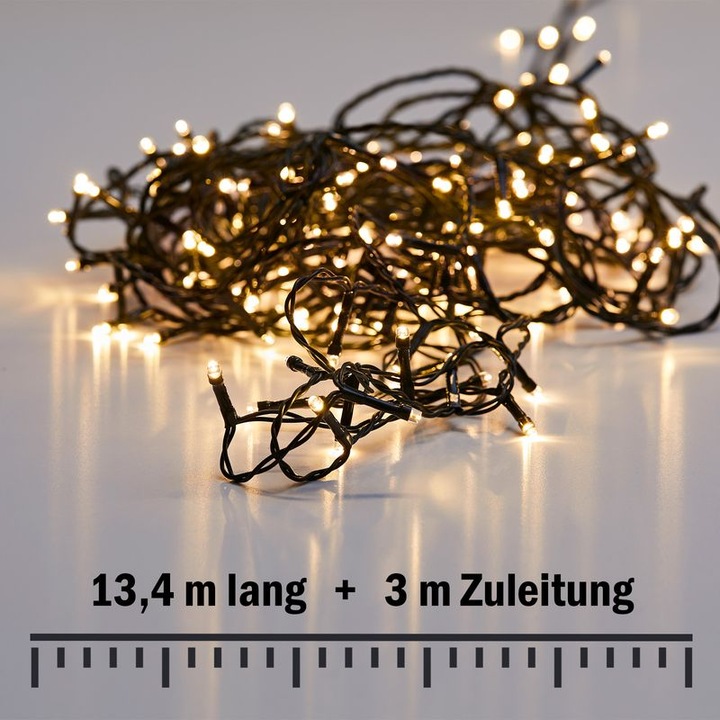 Produktbild Hermex 13.42m LED Lichterkette Weihnachten Leuchtkette Lichtgirlande (13.42 m)