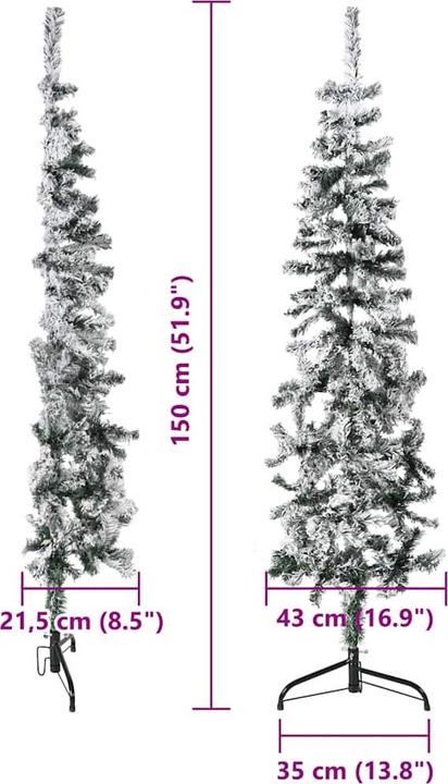 Produktbild vidaXL Künstlicher Halb-Weihnachtsbaum (240 cm)