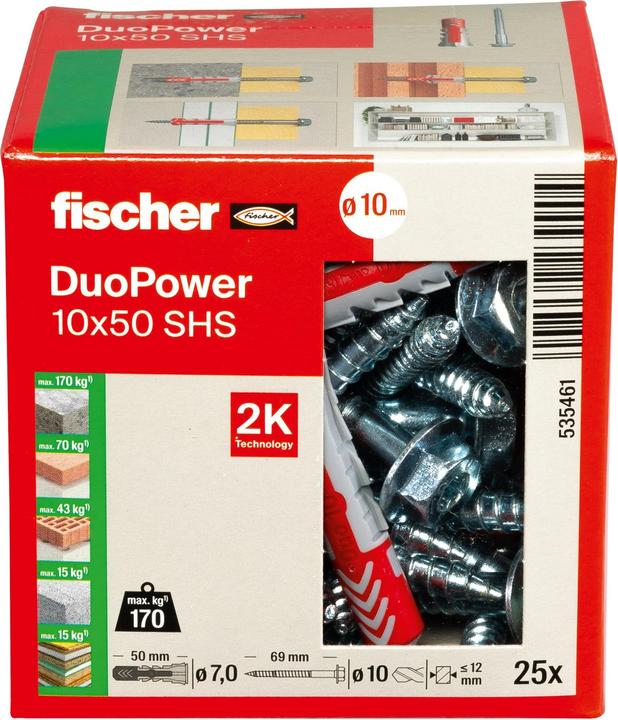 Actual product image Fischer DuoPower 10x50 S (25 pcs.)