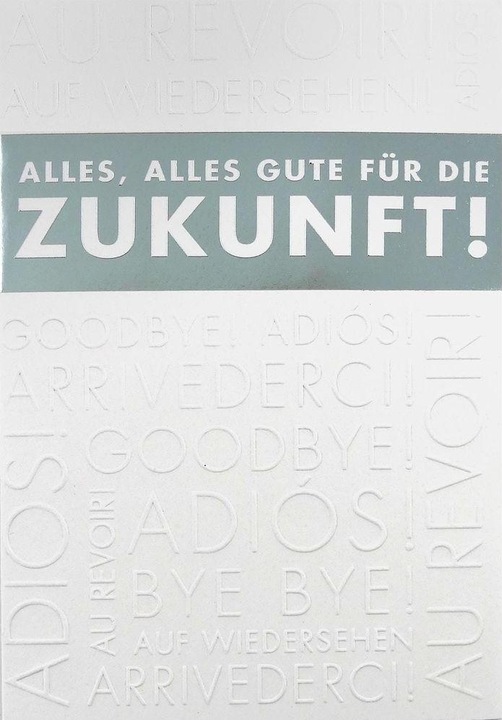 Produktbild ABC Abschiedskarte Alles Gute B6 (1 Stk.)
