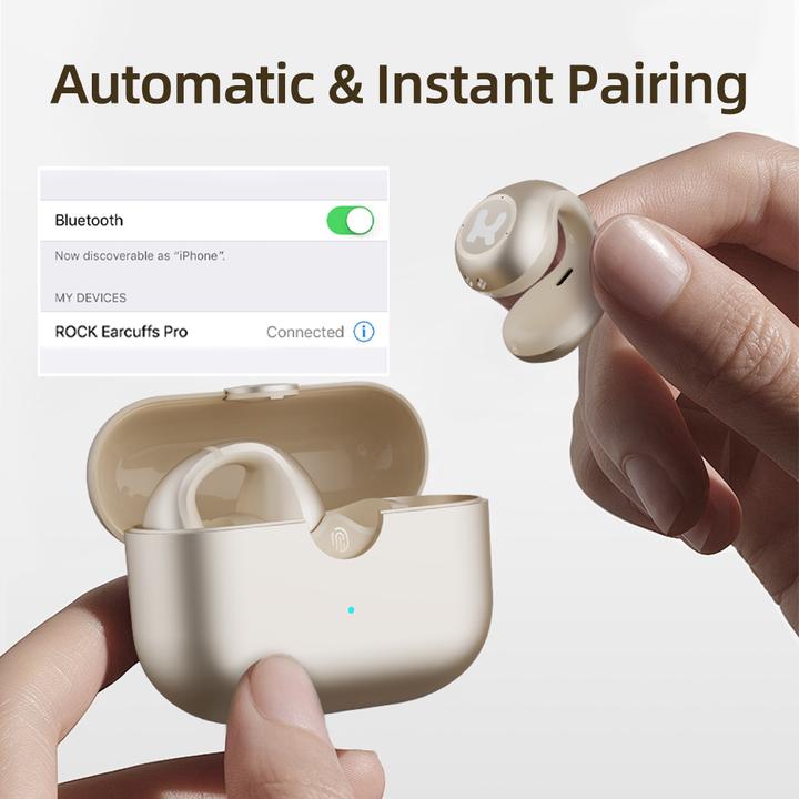 Produktbild Rock Bluetooth-Kopfhörer OWS Sound EarCuffs Pro schwarz (DNC, 6 h, Kabellos)