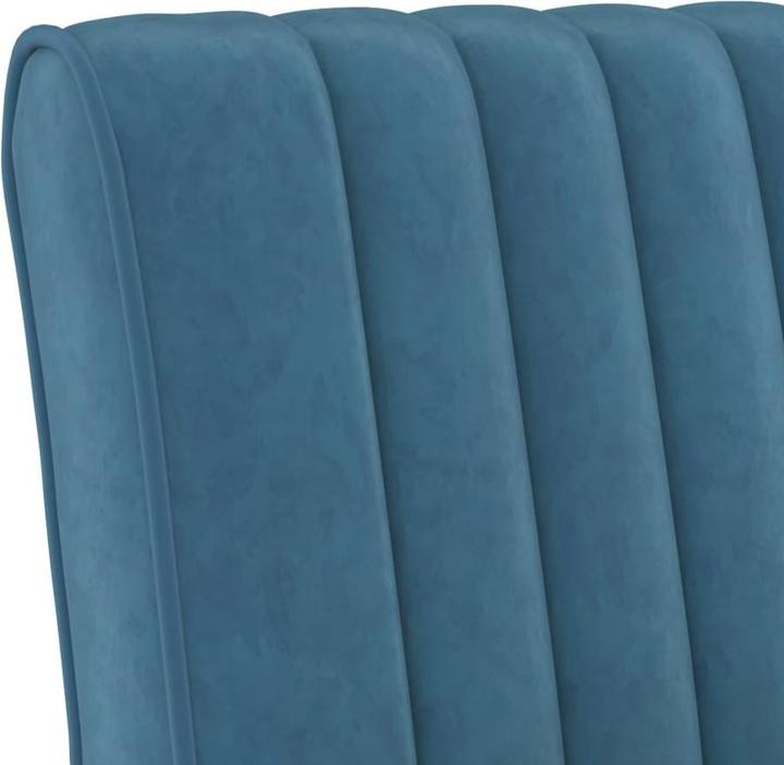 Actual product image vidaXL Polsterstuhl Blau Samt