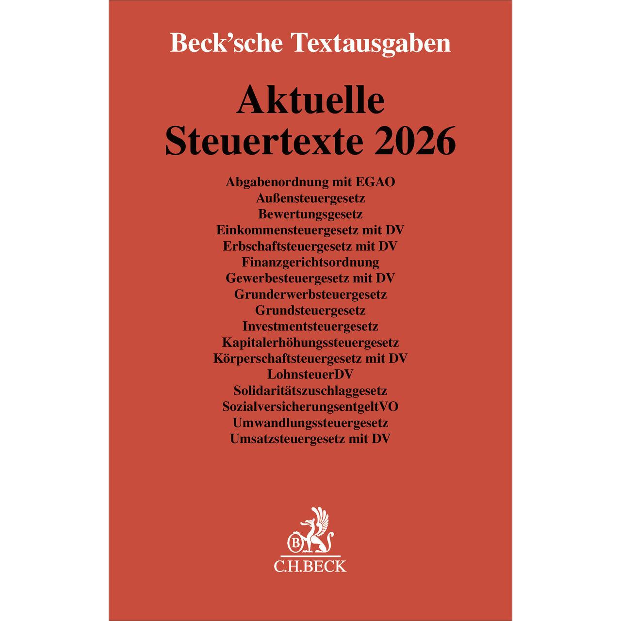 Beck C.H. Aktuelle Steuertexte 2026 (65429043)