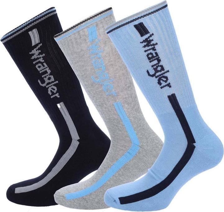Wrangler - Chaussettes de sport - Adulte (Lot de 3, 38 - 42)