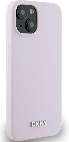 Actual product image DKNY DKHMP14SSMCHLP iPhone 14 / 15 / 13 6.1" różowy/pink hardcase Liquid Silicone Small Metal Logo M (Apple iPhone 13, Apple iPhone 14, Apple iPhone 15)