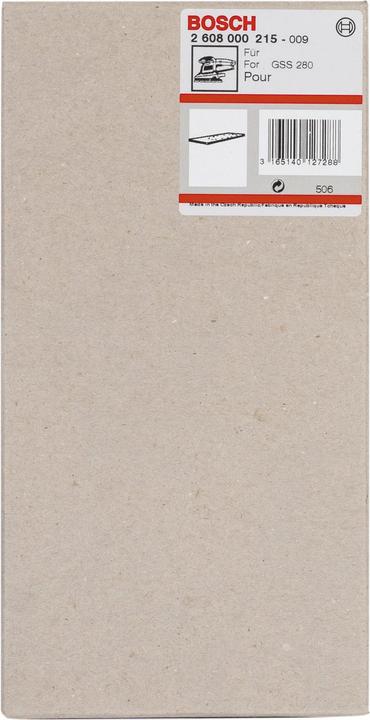 Produktbild Bosch Professional Zubehör Schleifplatte 185 x 93 mm, für GSS 280 A, GSS 280 AE, ohne Kletthaftung