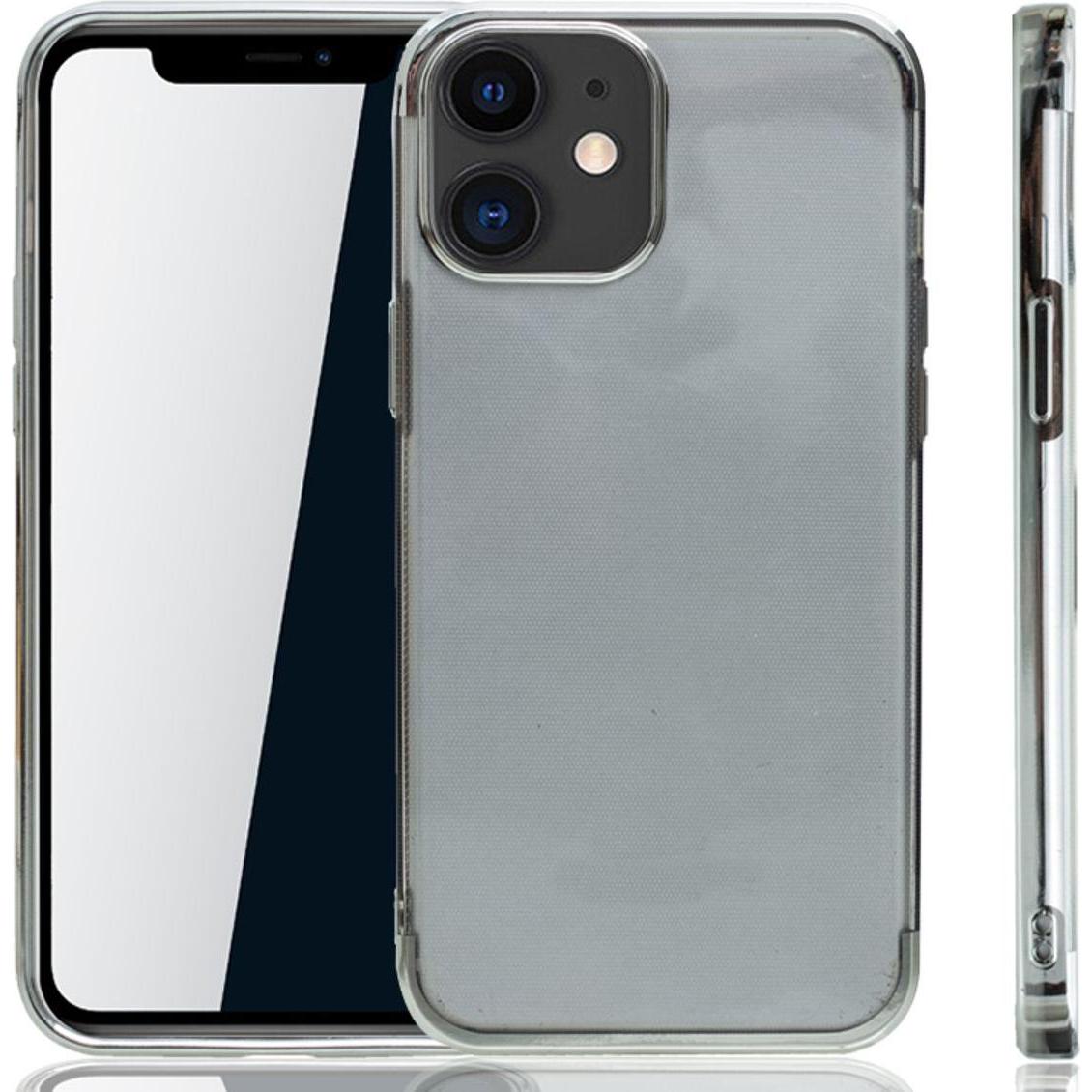 König Design Apple iPhone 12 mini Hülle Case Handy Cover Schutz Tasche Schutzhülle Etui Silber (Apple iPhone 12 mini), S...