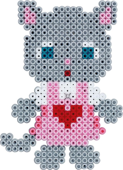 Actual product image Hama Ironing beads midi ""Dress-up cat"", gift box Diameter of ironing bead midi: 5.0 mm