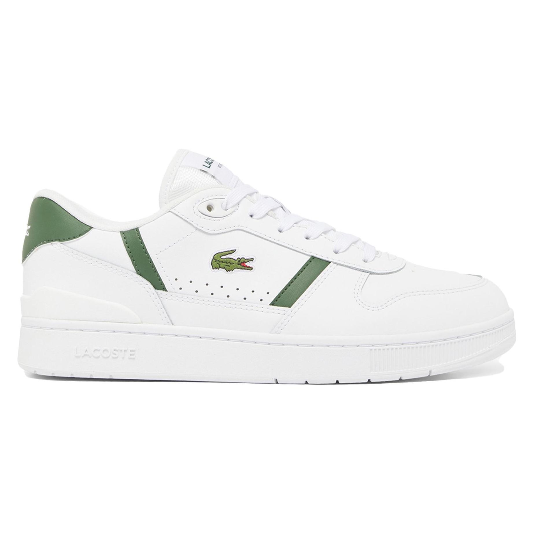 Lacoste, Mannen, Sneakers, T Clip Set - Heren Sneakers - Wit - Groen, Groen, Wit, (42)