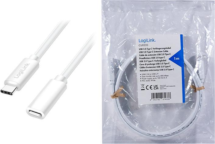 Immagine prodotto LogiLink CU0220 (1 m, USB 2.0, 100 W)