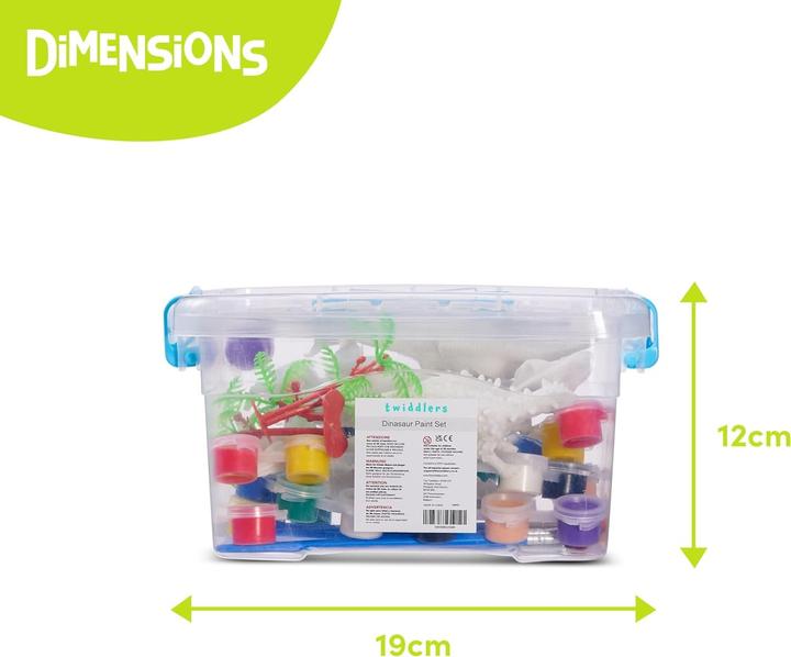 Actual product image The twiddlers Dinosaur figures 3D colouring set 15 pieces