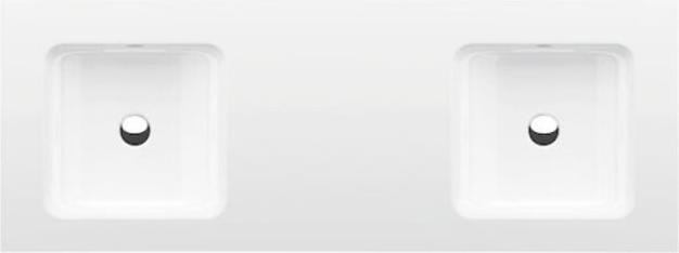 Image du produit Bette Meuble double vasque One 140 cm sans trou blanc A142-000 (530 mm, 1400 mm)