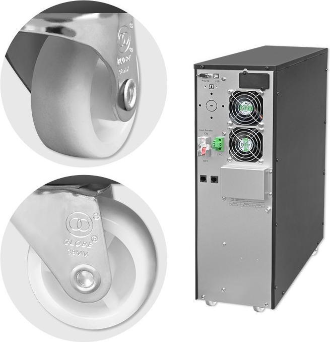 Image du produit Qoltec ZASILACZ AWARYJNY UPS 6KVA | 6000W | POWER FACTOR 1.0 | LCD | EPO | USB | ON-LINE (6000 VA, 6000 W, Double convertisseur en ligne Onduleur)