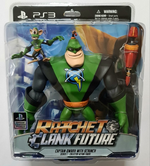 Produktbild DC Direct Ratchet & Clan Future Series 1 Actionfiguren Captain Qwark with Scrunch