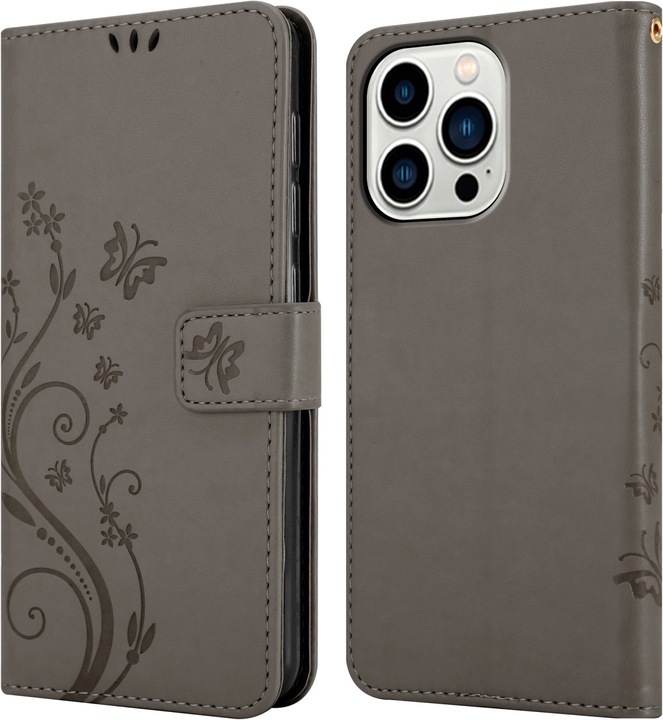 Immagine prodotto Cadorabo Cover per Apple iPhone 14 PRO MAX in stile libro a fiori (Apple iPhone 14 Pro Max)