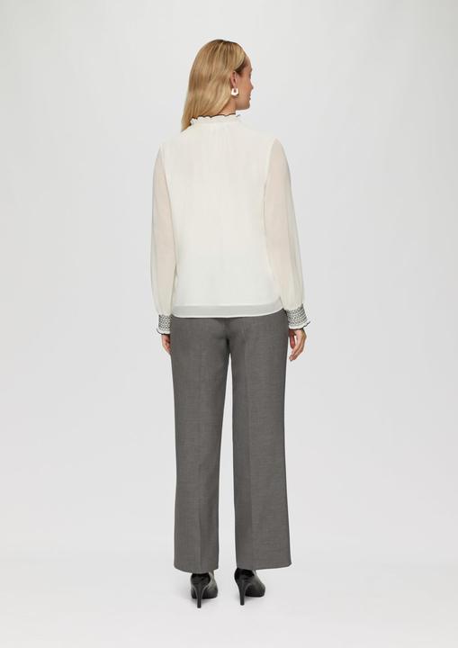Produktbild S.Oliver Bluse Elegante Chiffonbluse mit Kontrast-Details (46)
