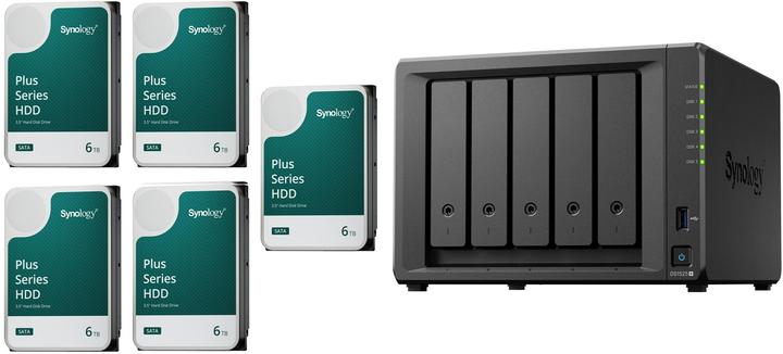 Produktbild Synology DS1525+ (5 x 6 TB, Synology HAT 33xx)