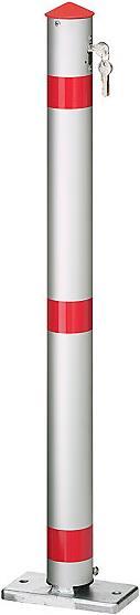 kaiserkraft Poteau de blocage, tube rond en aluminium, verrouillable