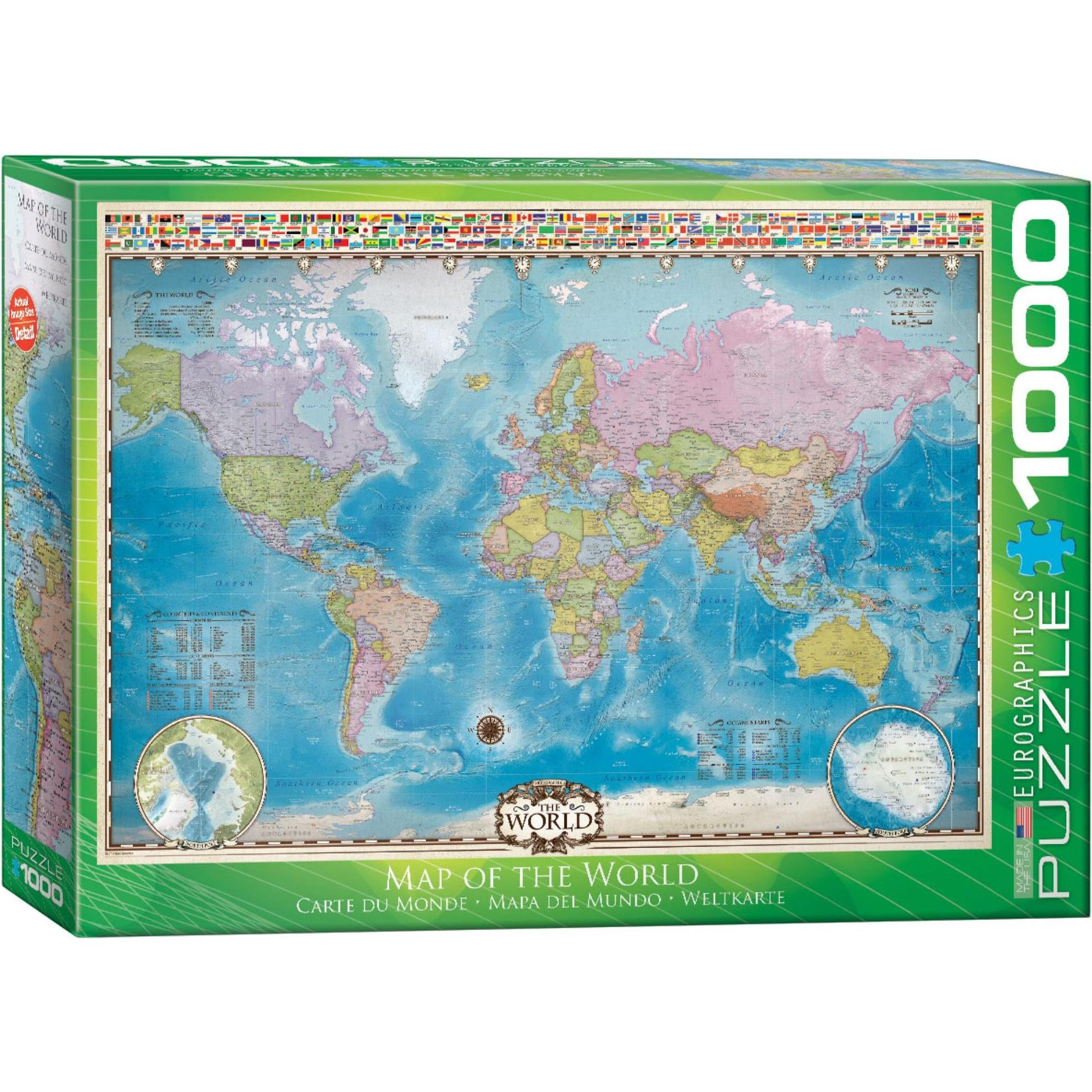 Eurographics Weltkarte mit Flaggen (1000 Teile)
