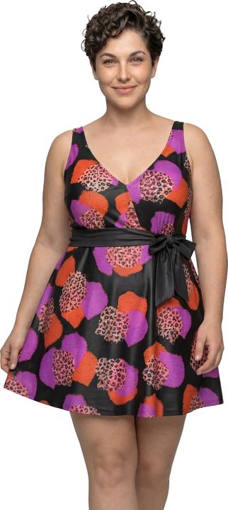 Produktbild Ulla Popken Badekleid, Leomuster, Softcups, Schleife (50)