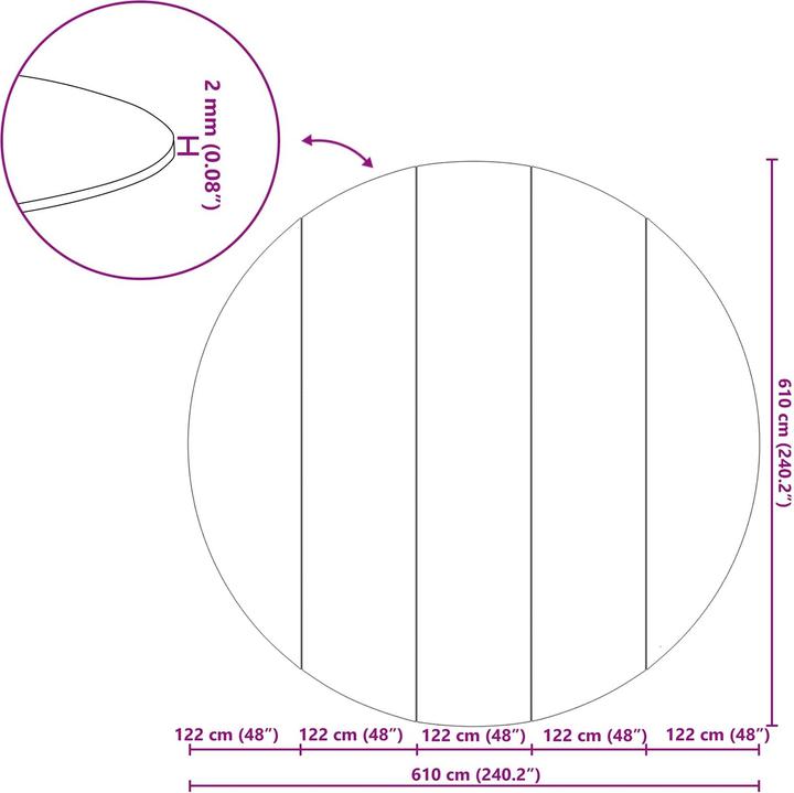 Produktbild vidaXL Bodenfolie für Pools