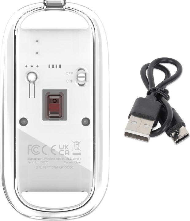 Actual product image Manhattan MH Transparent 4D mouse, White