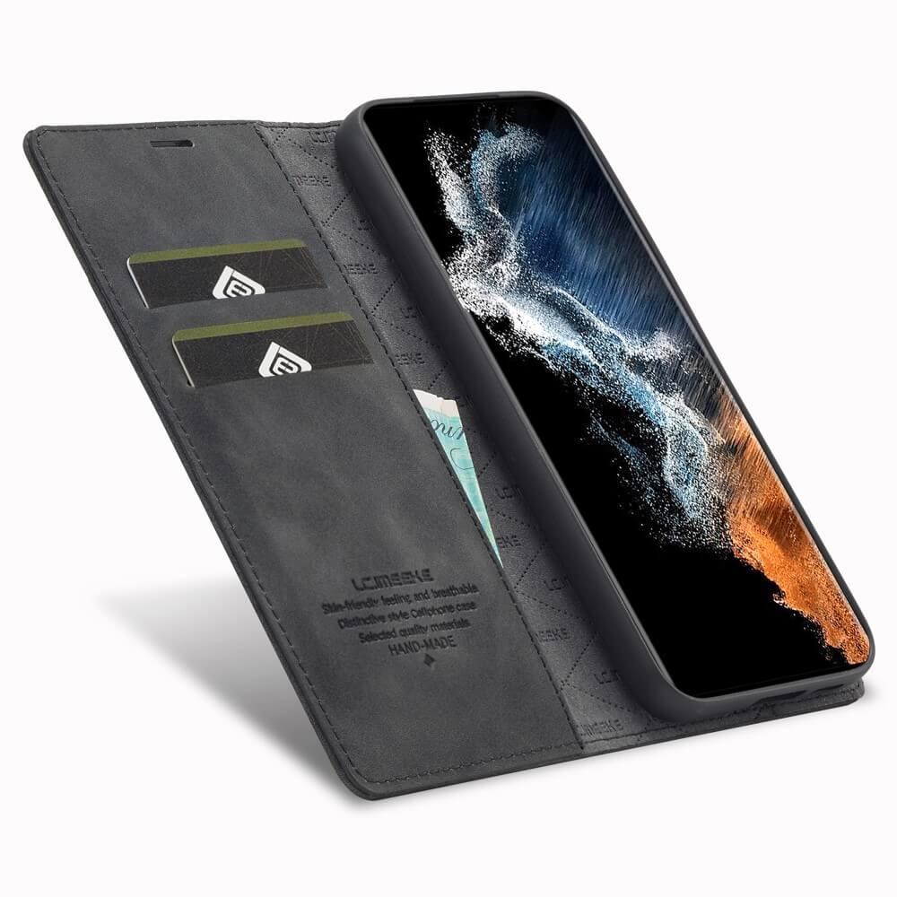 Thumbnail - Cover-Discount Galaxy S23+ - Stand Flip Case Hülle schwarz (Samsung Galaxy S23+), Smartphone Hülle, Schwarz