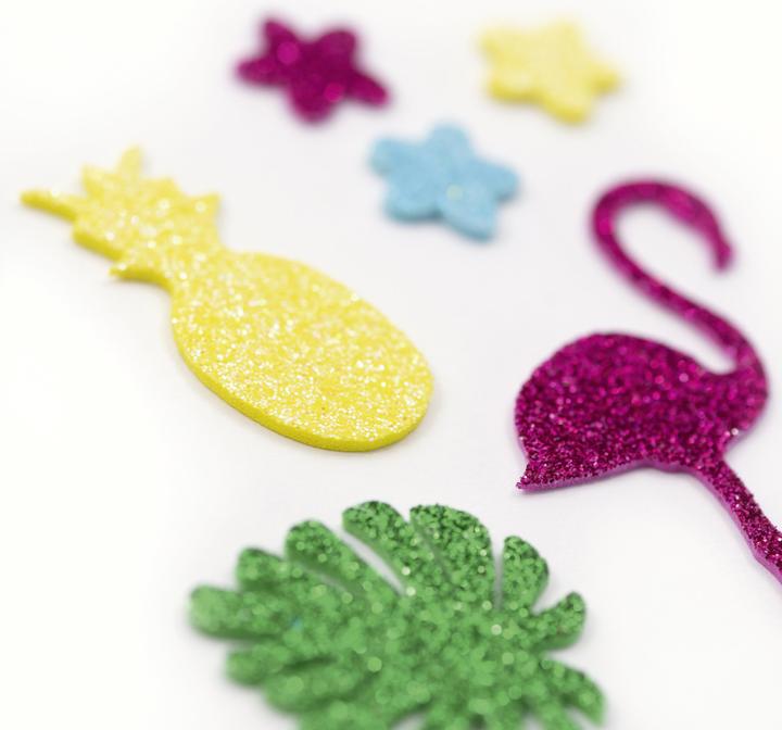 Produktbild Folia Moosgummi Glitter-Sticker Tropic 36-tlg. (36 Sticker)