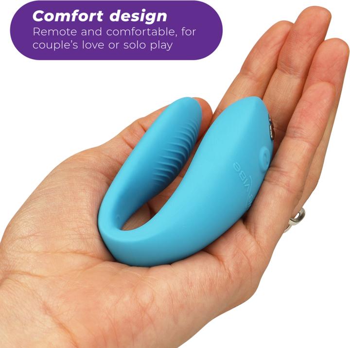 Actual product image We-Vibe Sync Go Remote Control Rechargeable Clitoral and G-Spot Vibrator (Blue)