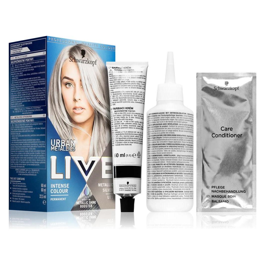 Schwarzkopf, Haarkleur, Leef Stedelijk Metallic (U71 Metallic Zilver)