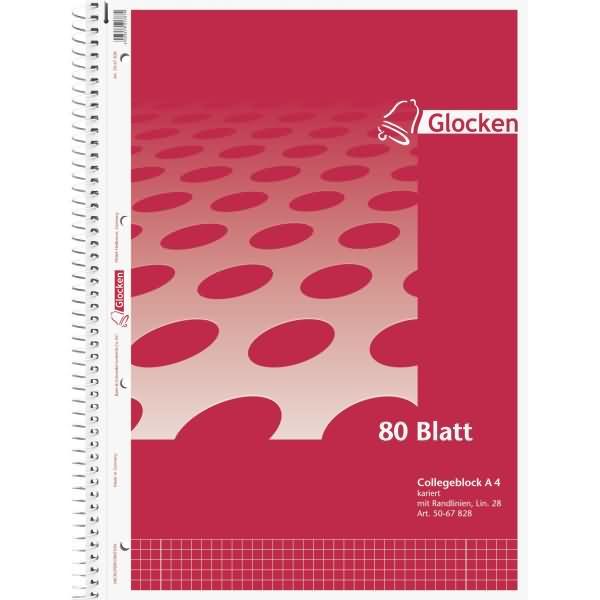Actual product image College pad bells (A4, Checked, Hardcover)