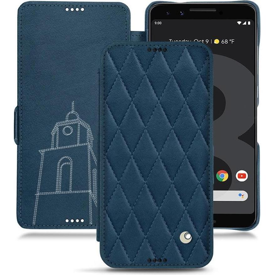 Noreve Lederschutzhülle horizontal (Google Pixel 3), Smartphone Hülle, Blau