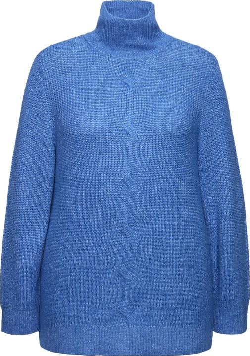 Produktbild Ulla Popken Pullover, Zopfmuster, Stehkragen, Langarm (50, 52)