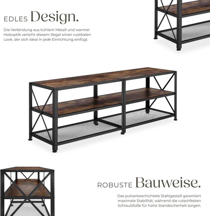 Produktbild tectake Lowboard (141 x 41.5 x 50.5 cm)