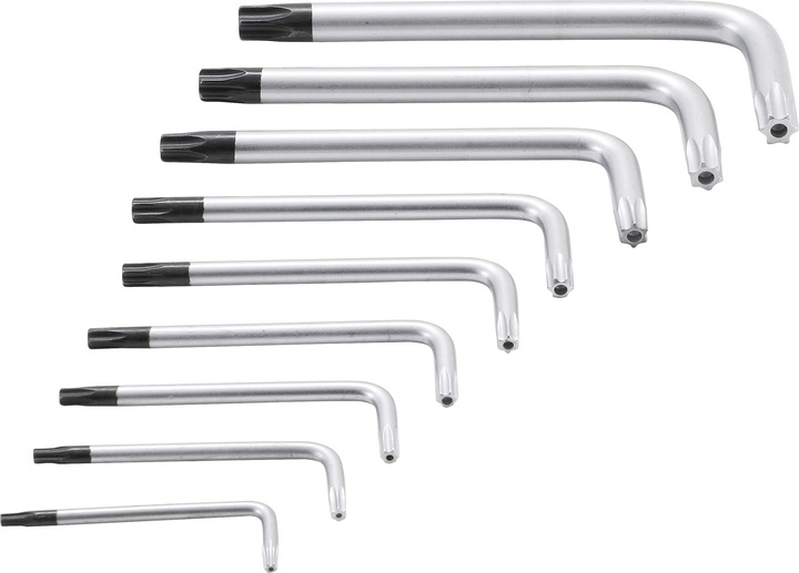 Produktbild BGS Winkelschlüssel-Satz kurz T-Profil (für Torx) mit Bohrung T10 - T50 9-tlg. (T-profil)