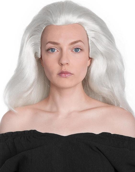 Produktbild Maskworld Füllige Langhaarperücke glatt weiss - Faschingsperücke