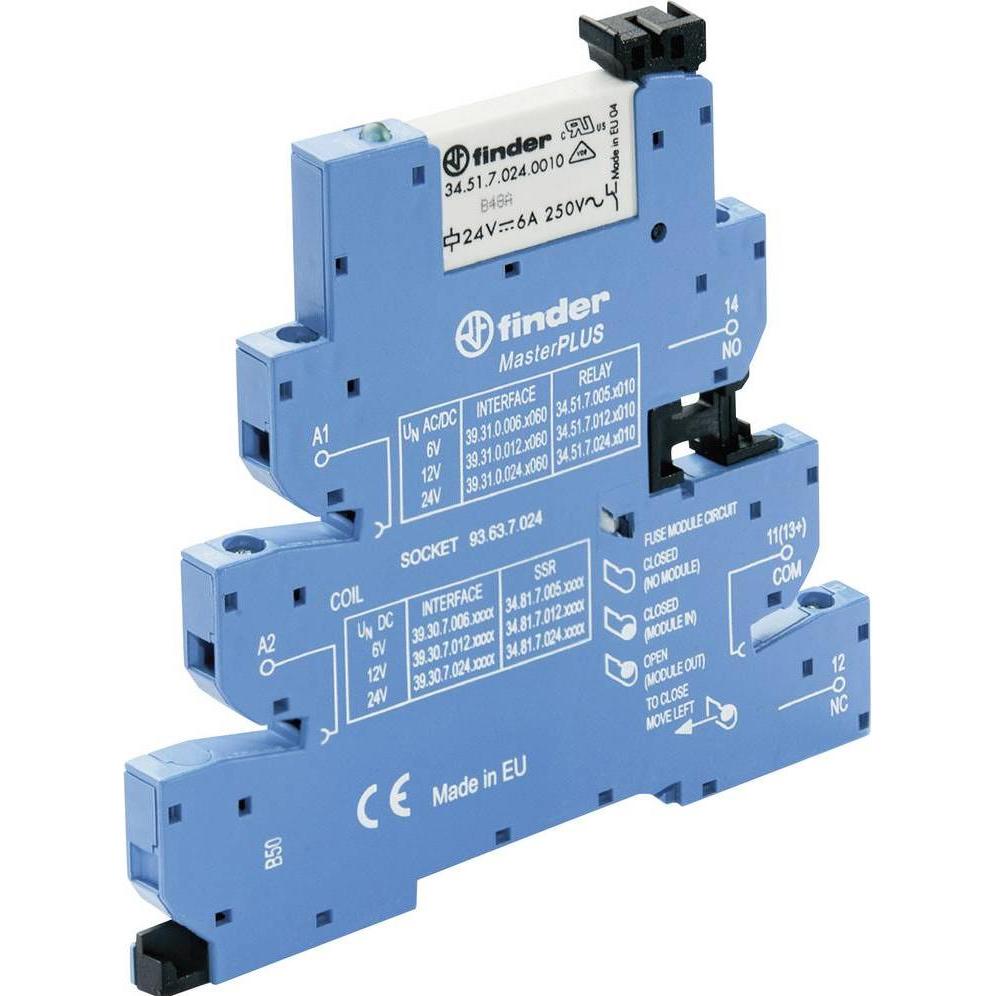 Finder 39.31.7.220.0060 Koppelrelais 220 V/DC 6 A 1 Wechsler 1 St., Relais