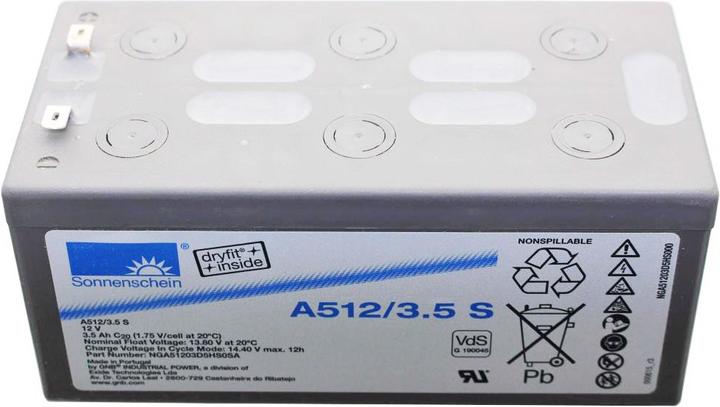 Actual product image Tadiran Akku Dryfit A512/3.5S, VdS-Nr. G190045 (12 V, 3.50 Ah)
