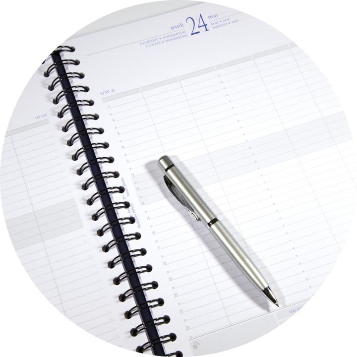 Produktbild Exacompta Agenda Time 29W Toile (A4, 1 Tag / 1 Seite)