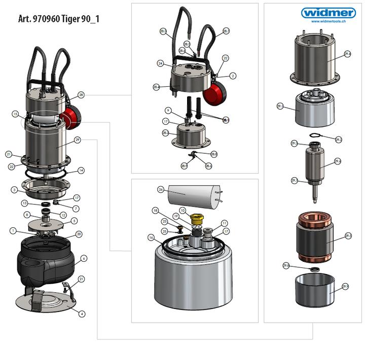 Actual product image Hydrostar Tiger 90 M submersible waste water pump (Sewage pump)