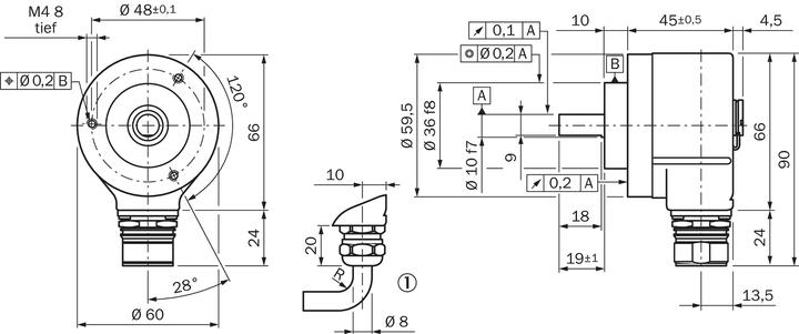 Image du produit Sick Codeur absolu, 8192 ppr, Gray, signal SSI, type solide, 10mm Shaft