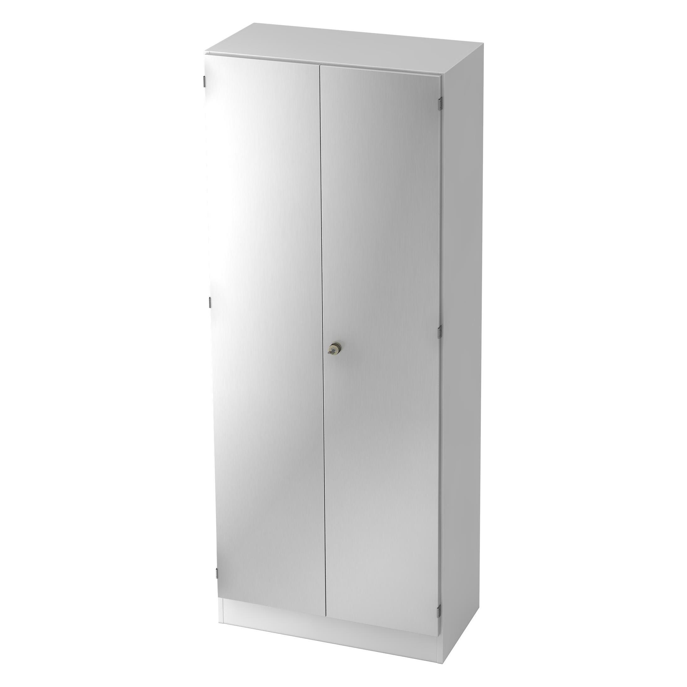 Mcbuero.de Schrank Solid 5 Oh BxTxH 80x42x200, 4cm Sockelblende Griff S